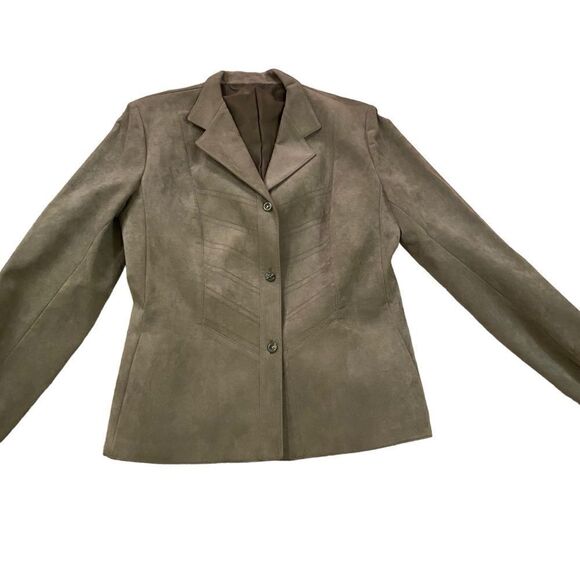 EUC Vintage Khaki Ultra Suede Blazer - Picture 3 of 14